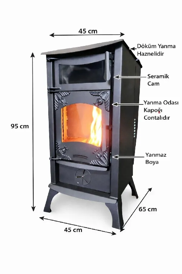  DESAN ORKE F FIRINLI PELET SOBASI 10 KW DOKUM POTALI YEKPARE GOVDE